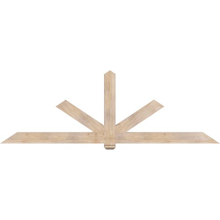 Ekena Millwork Kennewick Smooth Timber Gable Bracket, Douglas Fir, 108"W x 36"H x 3 1/2"D x 5 1/2"F, 8/12 Pitch GBW108X36X0406KEN00SDF